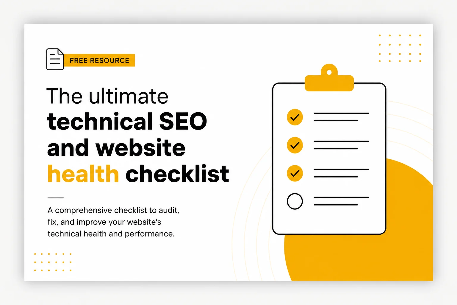 The ultimate technical SEO and website health checklist