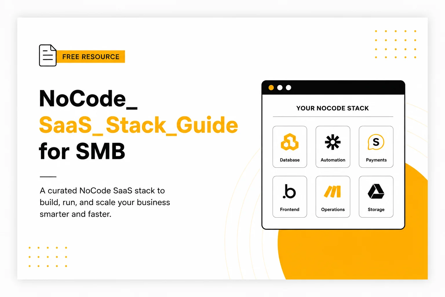 NoCode SaaS Stack Guide for SMB